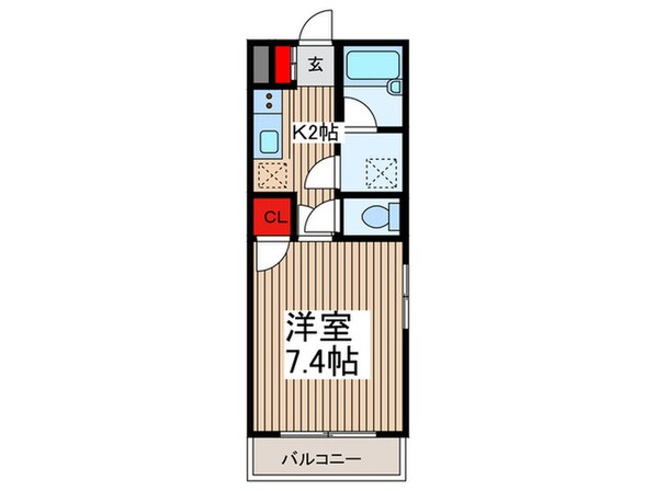 ライジングハウスの物件間取画像